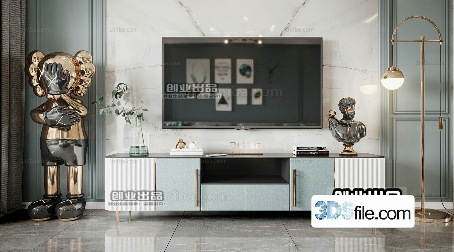 91 TV Cabinet 3d Models Vol.11-Vray