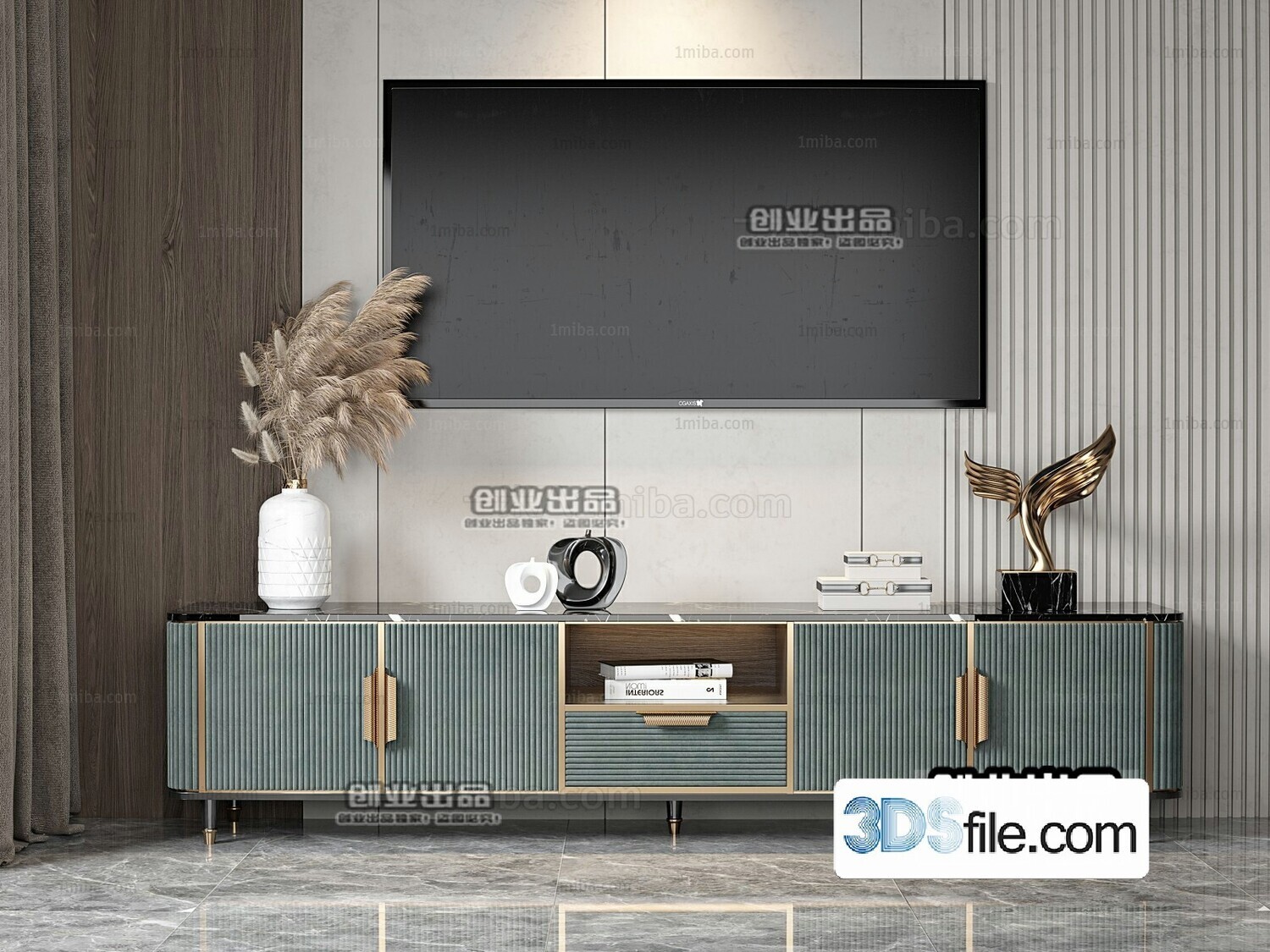 91 TV Cabinet 3d Models Vol.11-Vray