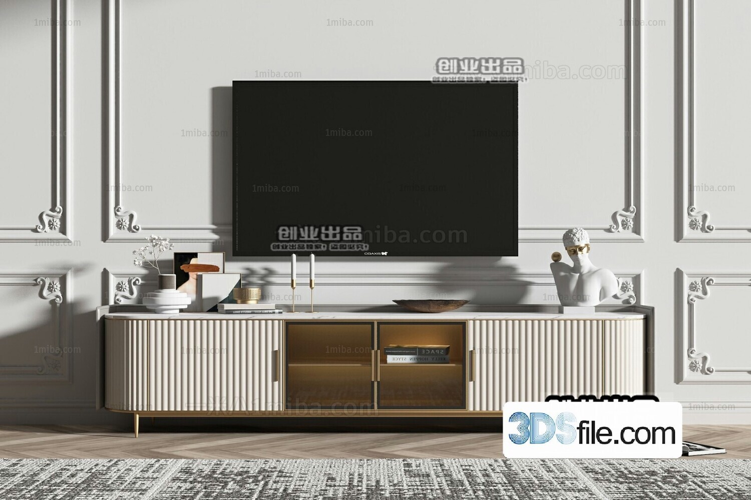 91 TV Cabinet 3d Models Vol.11-Vray