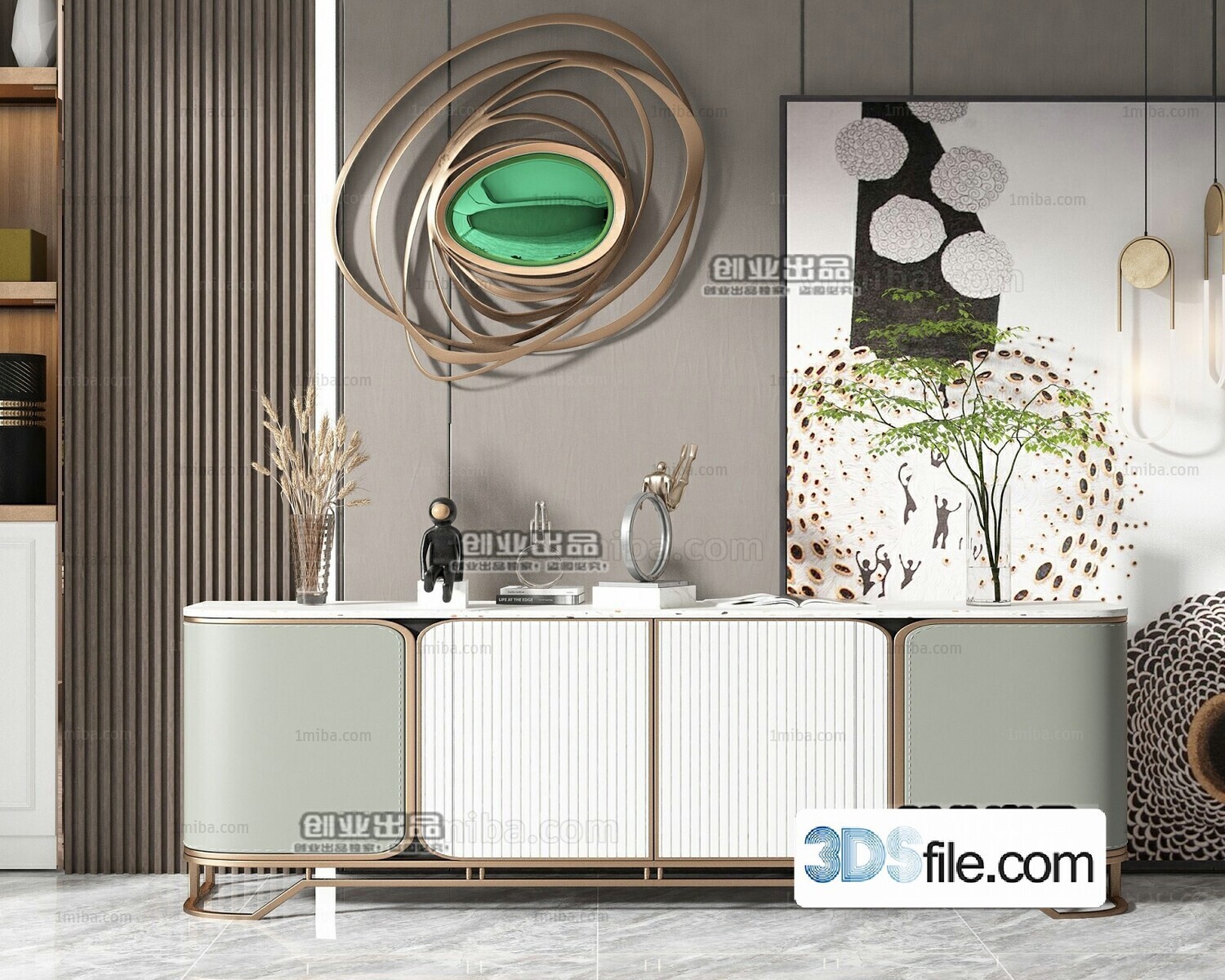 91 TV Cabinet 3d Models Vol.11-Vray