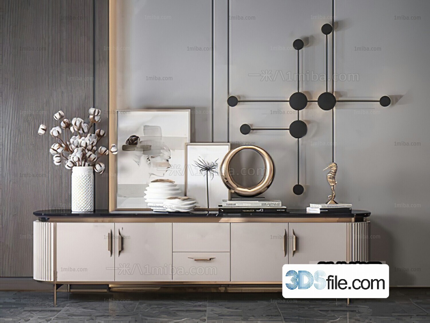 91 TV Cabinet 3d Models Vol.11-Vray