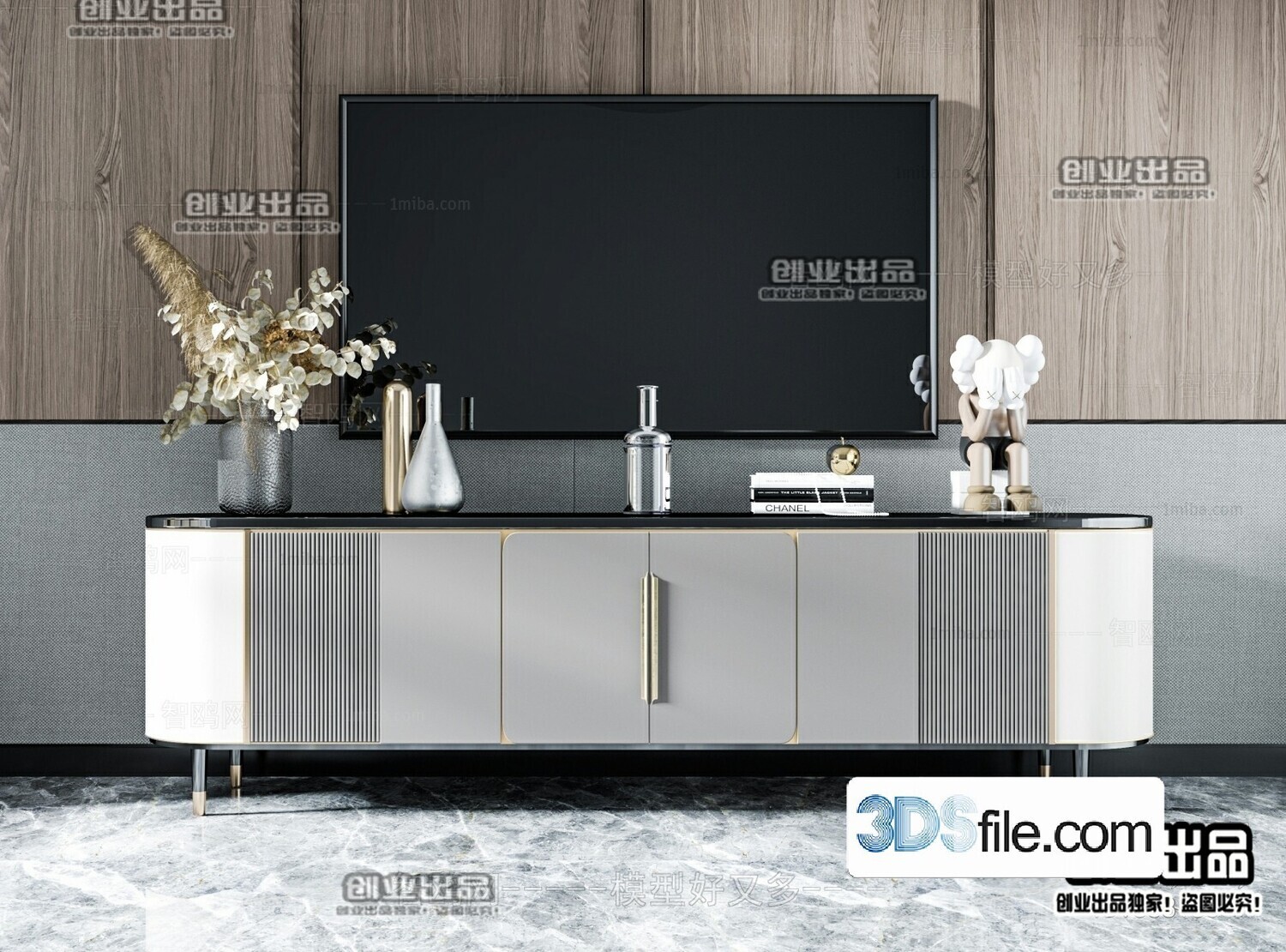 91 TV Cabinet 3d Models Vol.11-Vray
