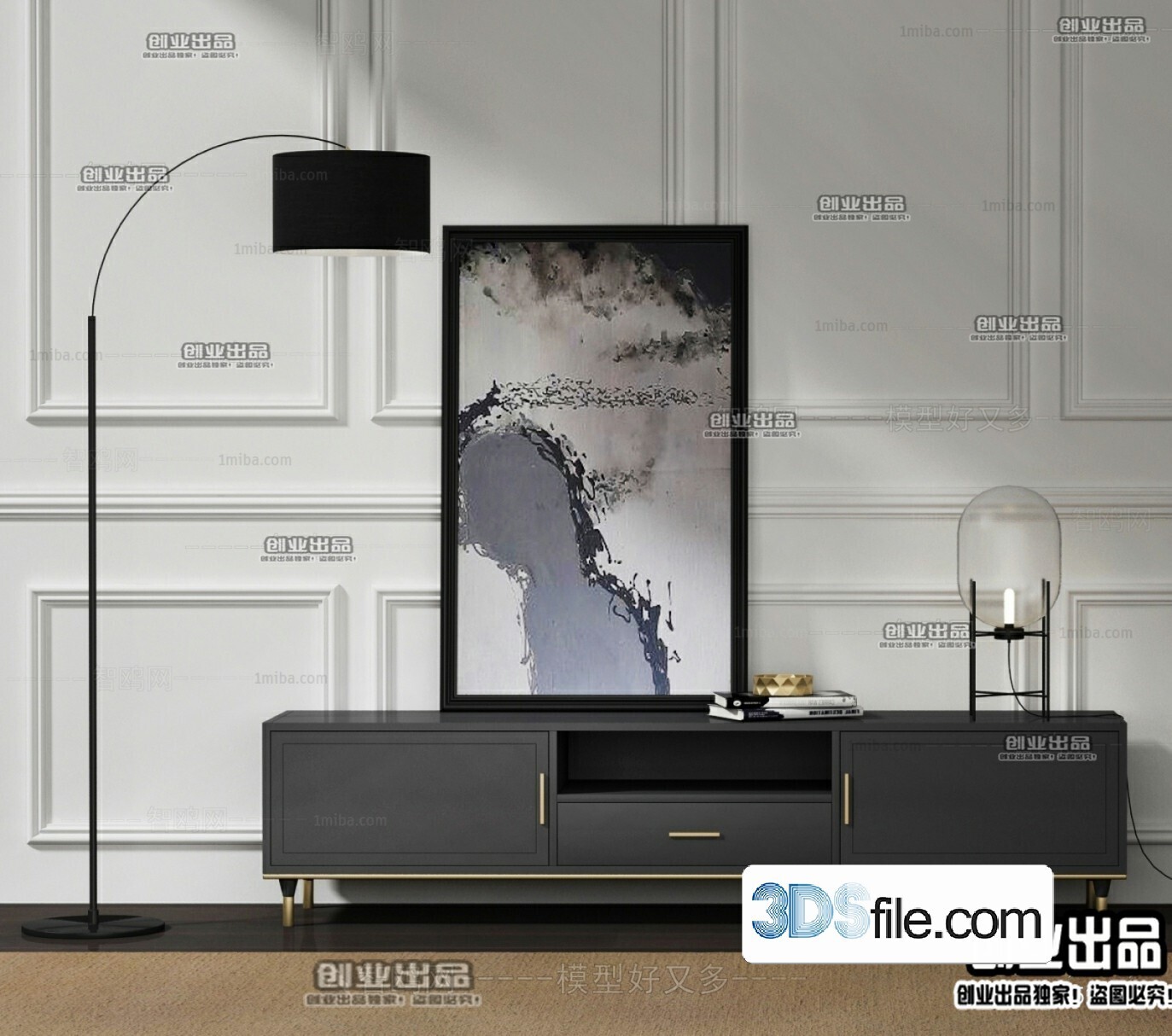 91 TV Cabinet 3d Models Vol.11-Vray