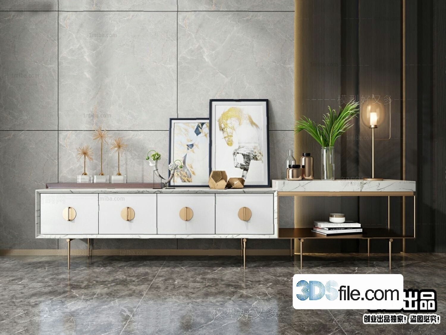 91 TV Cabinet 3d Models Vol.11-Vray