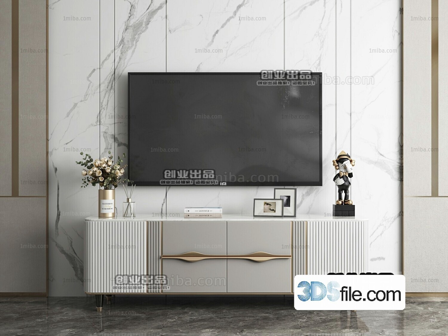 91 TV Cabinet 3d Models Vol.11-Vray