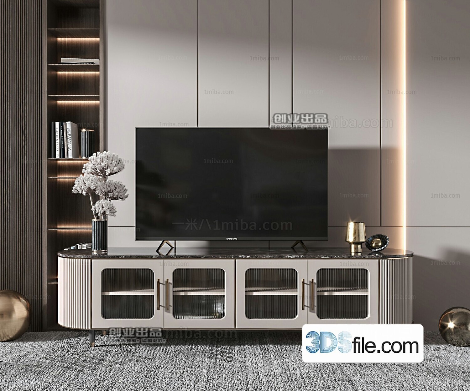 91 TV Cabinet 3d Models Vol.11-Vray