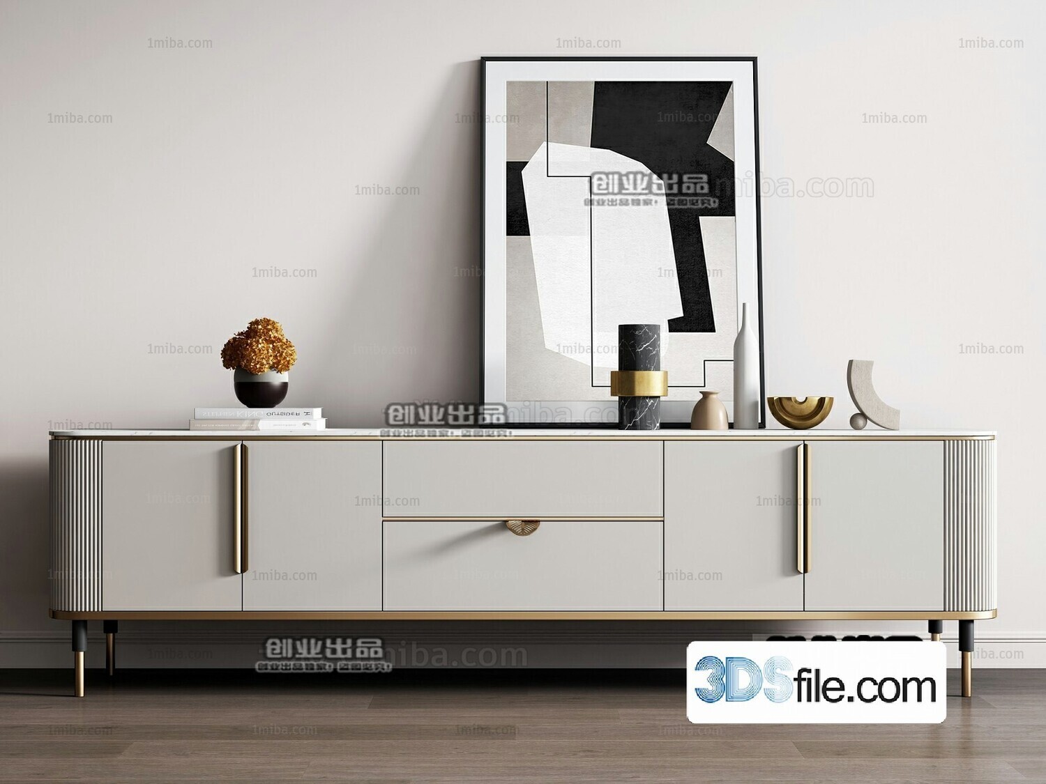 91 TV Cabinet 3d Models Vol.11-Vray