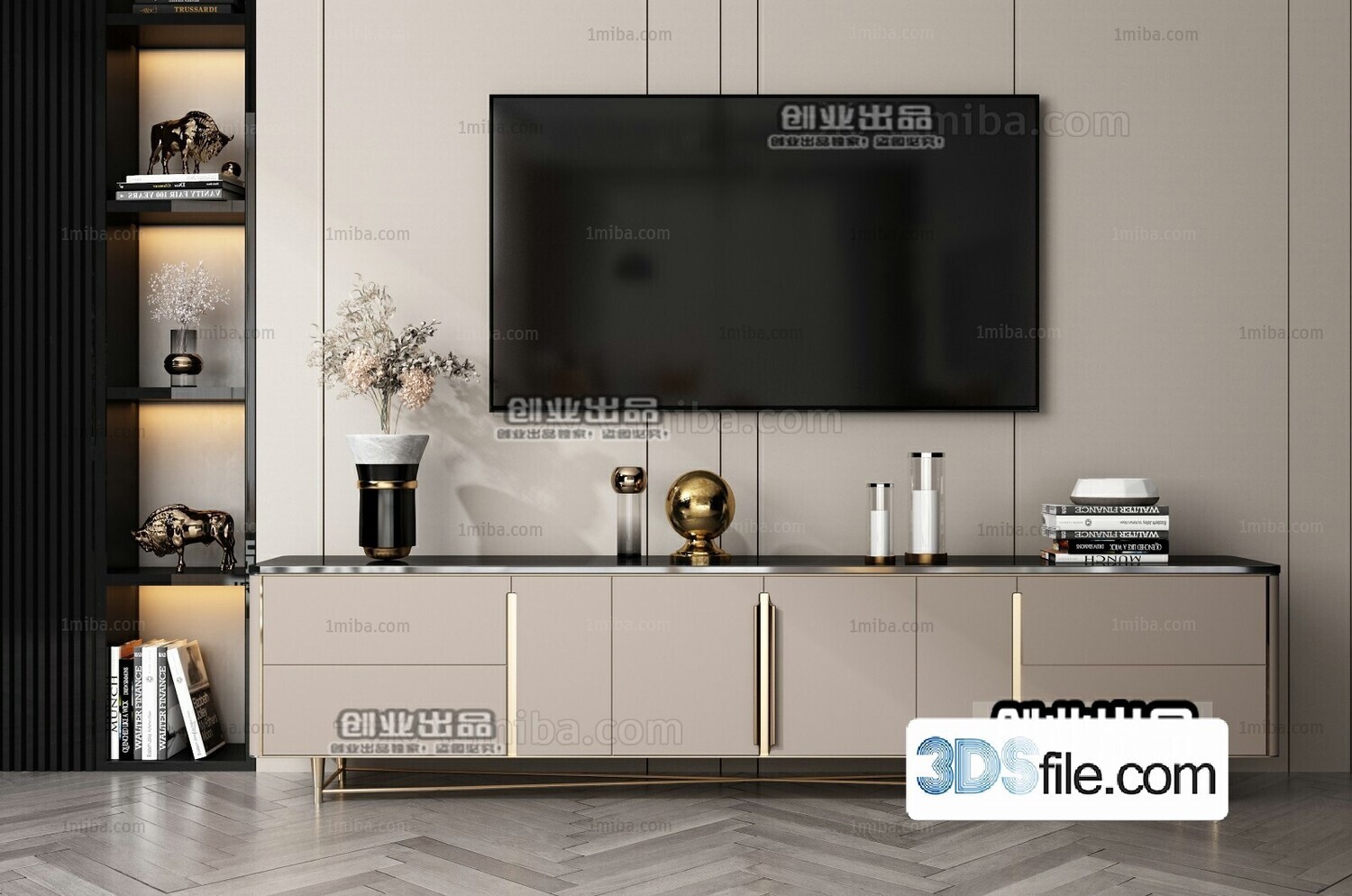91 TV Cabinet 3d Models Vol.11-Vray