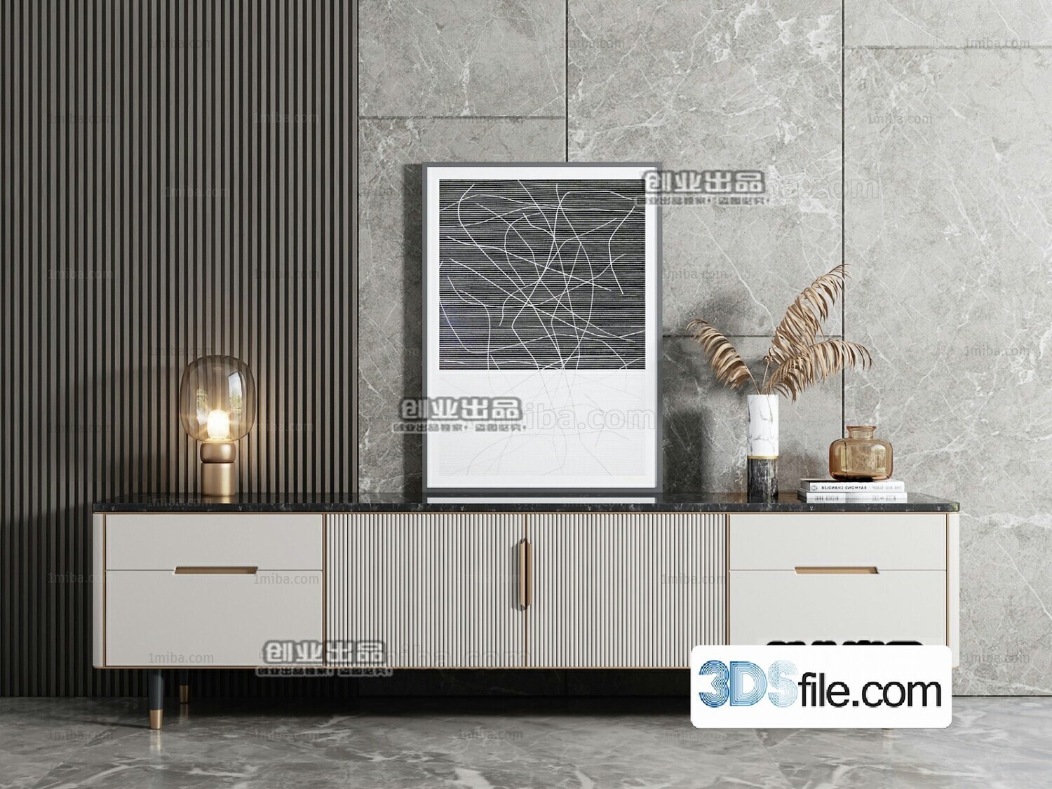 91 TV Cabinet 3d Models Vol.11-Vray