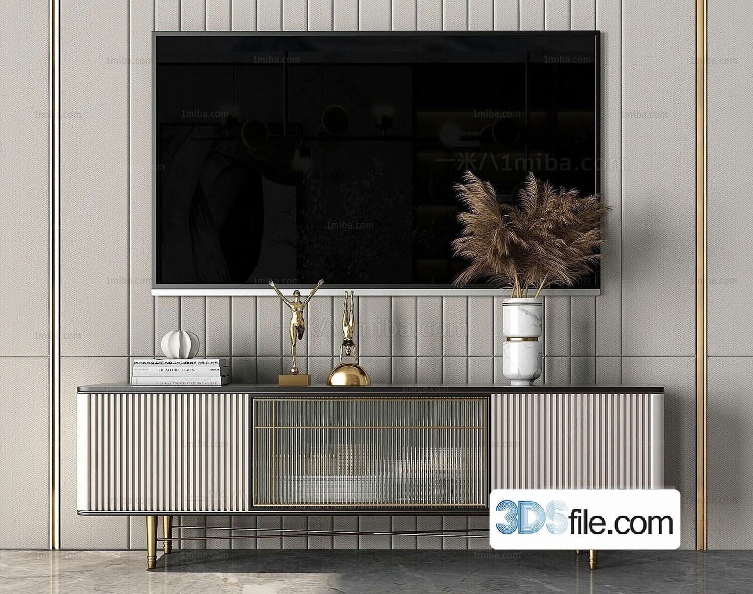 91 TV Cabinet 3d Models Vol.11-Vray