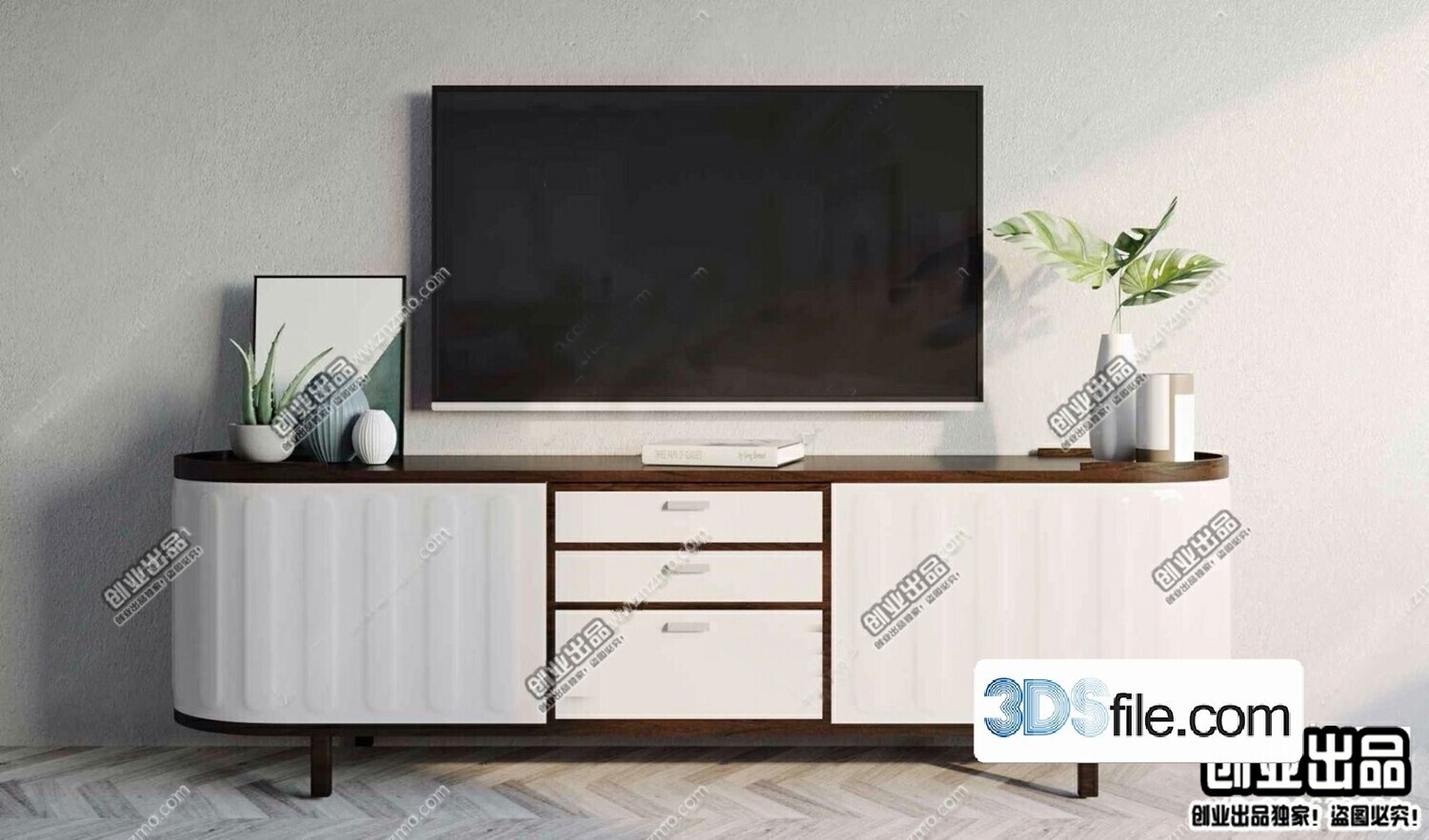 91 TV Cabinet 3d Models Vol.11-Vray