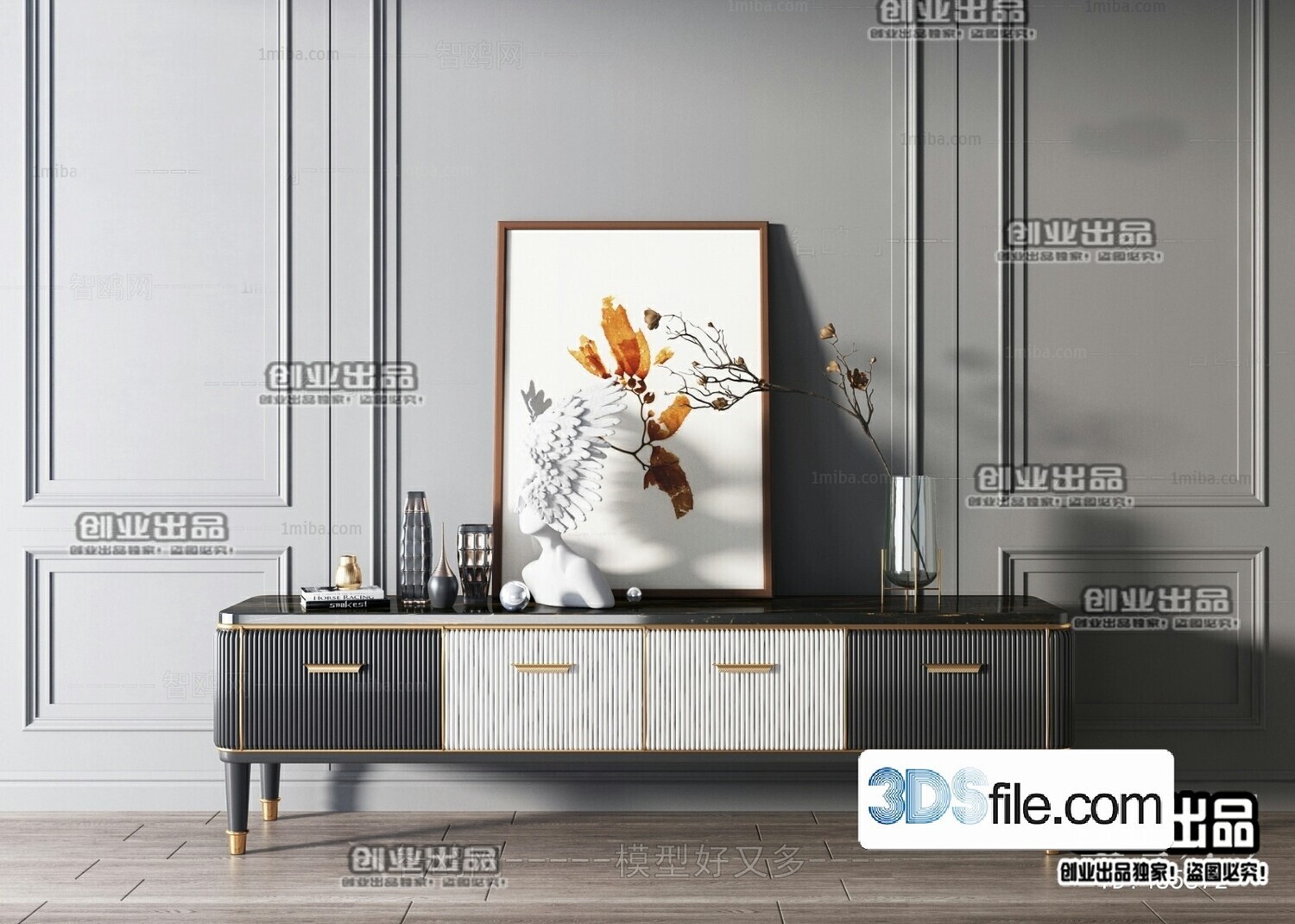 91 TV Cabinet 3d Models Vol.11-Vray