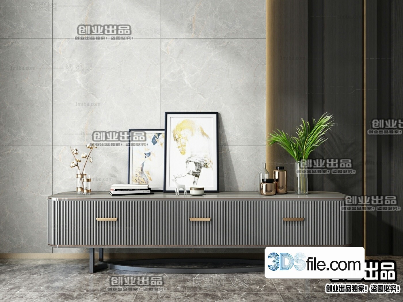 91 TV Cabinet 3d Models Vol.11-Vray
