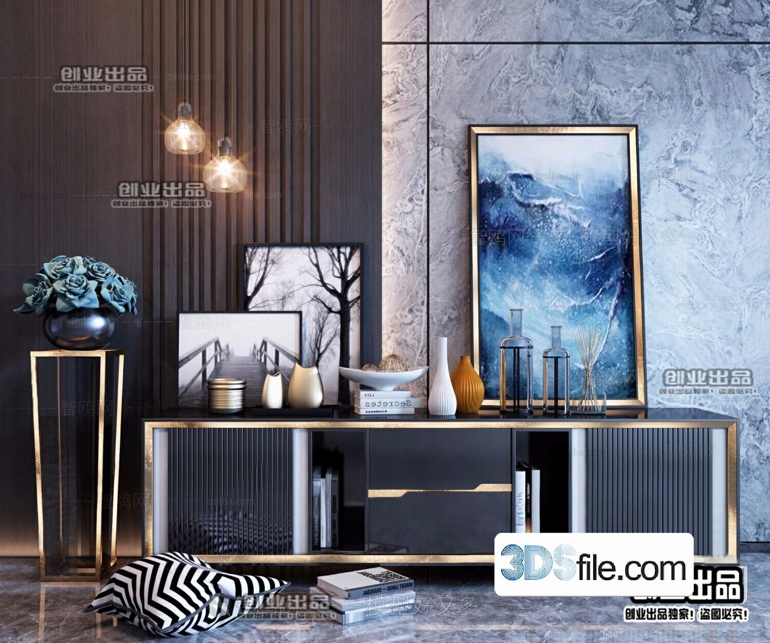 91 TV Cabinet 3d Models Vol.11-Vray