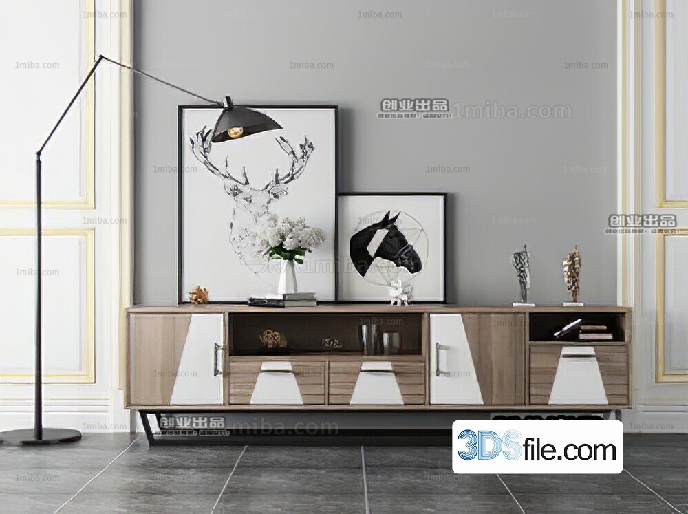 91 TV Cabinet 3d Models Vol.11-Vray