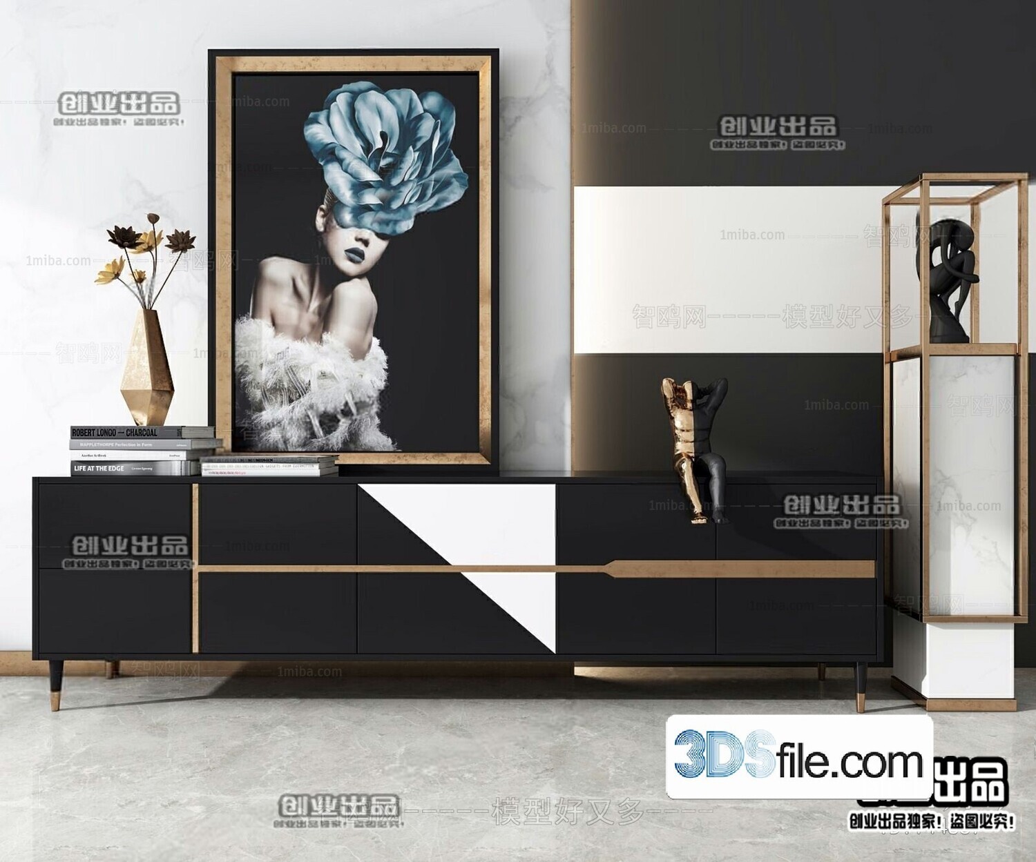 91 TV Cabinet 3d Models Vol.11-Vray