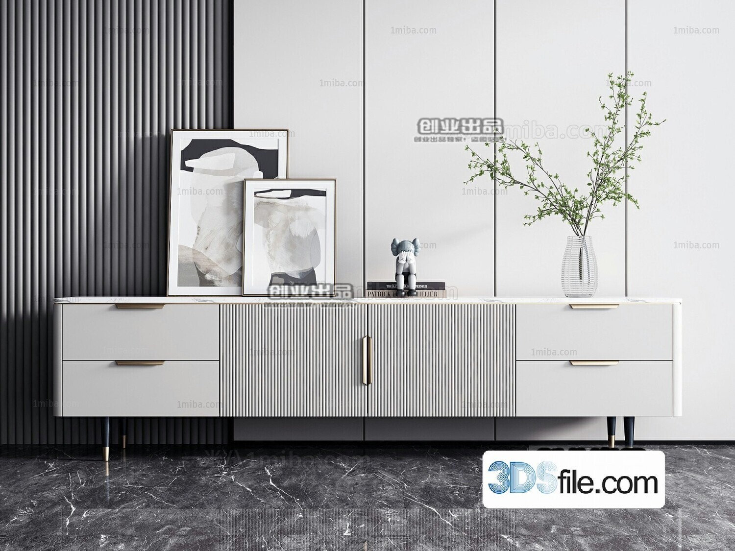 91 TV Cabinet 3d Models Vol.11-Vray