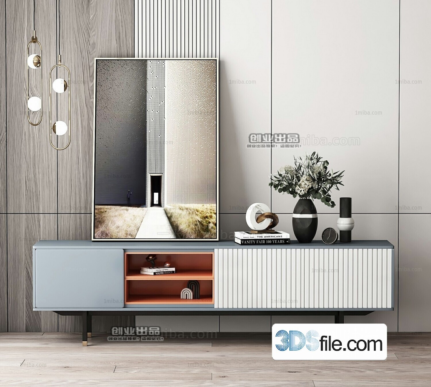 91 TV Cabinet 3d Models Vol.11-Vray