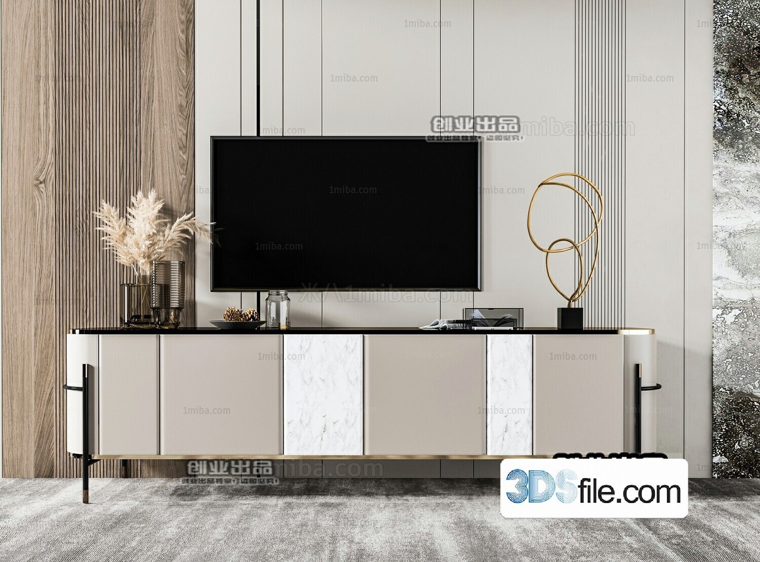 91 TV Cabinet 3d Models Vol.11-Vray