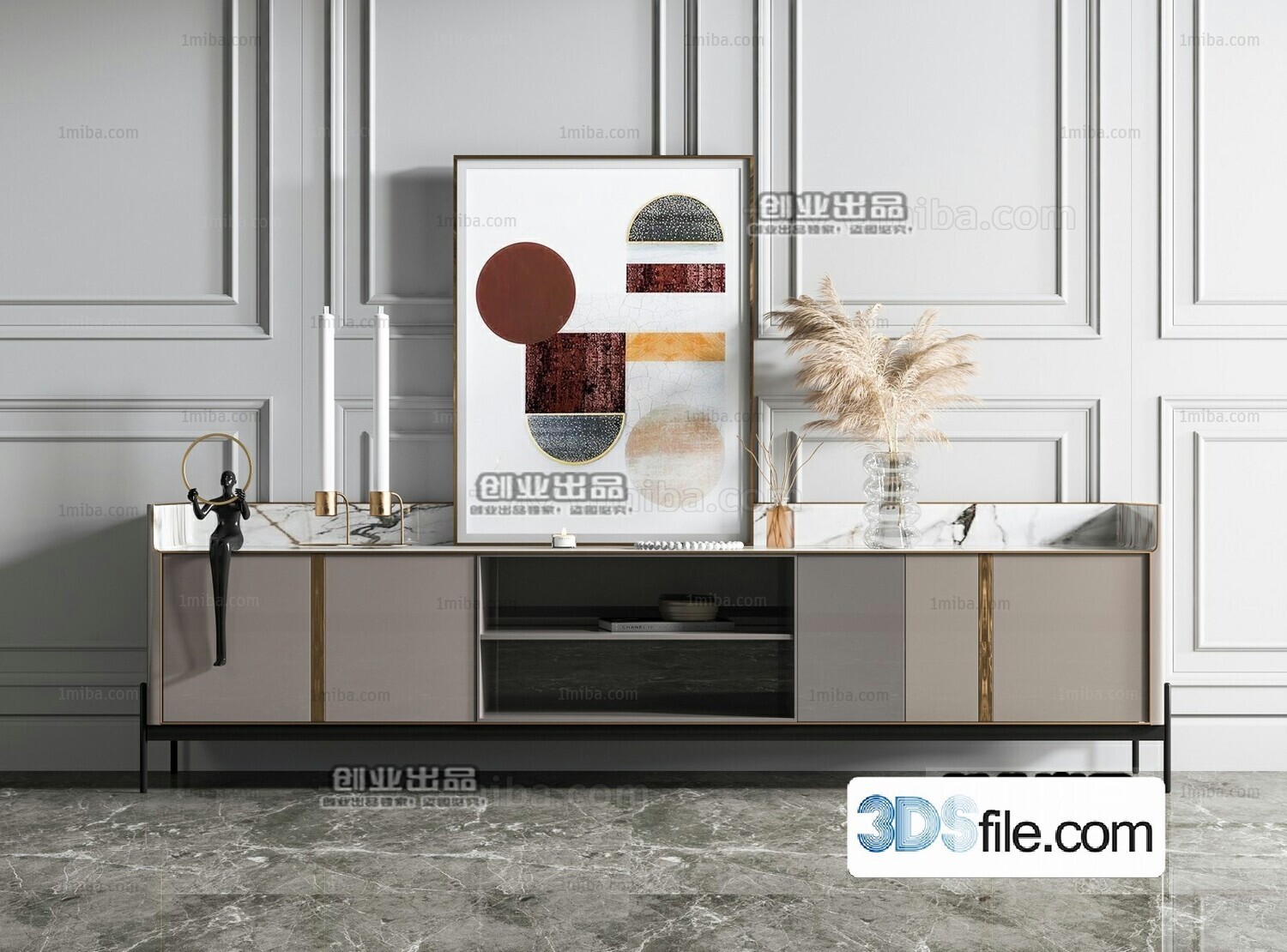 91 TV Cabinet 3d Models Vol.11-Vray
