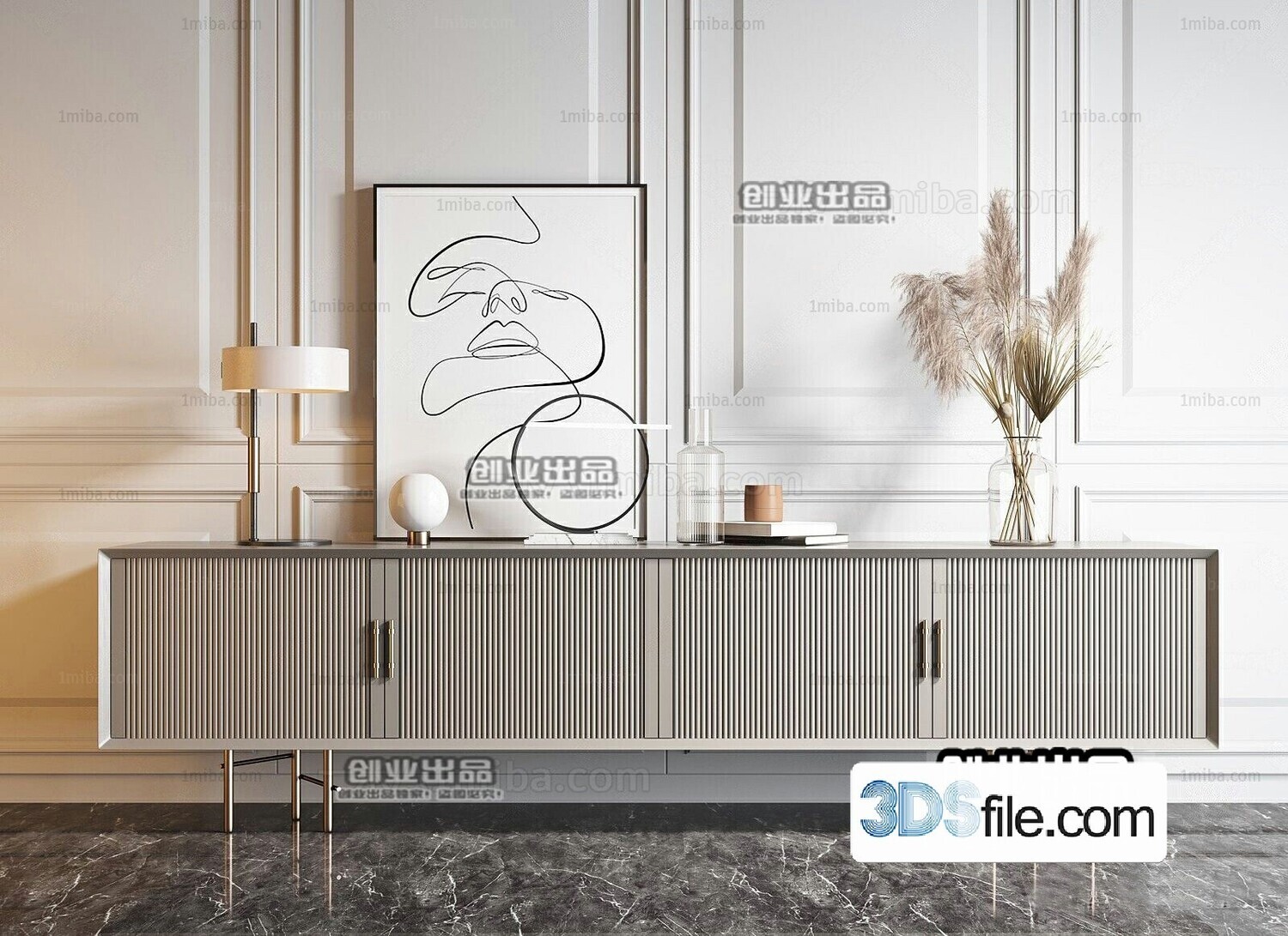 91 TV Cabinet 3d Models Vol.11-Vray