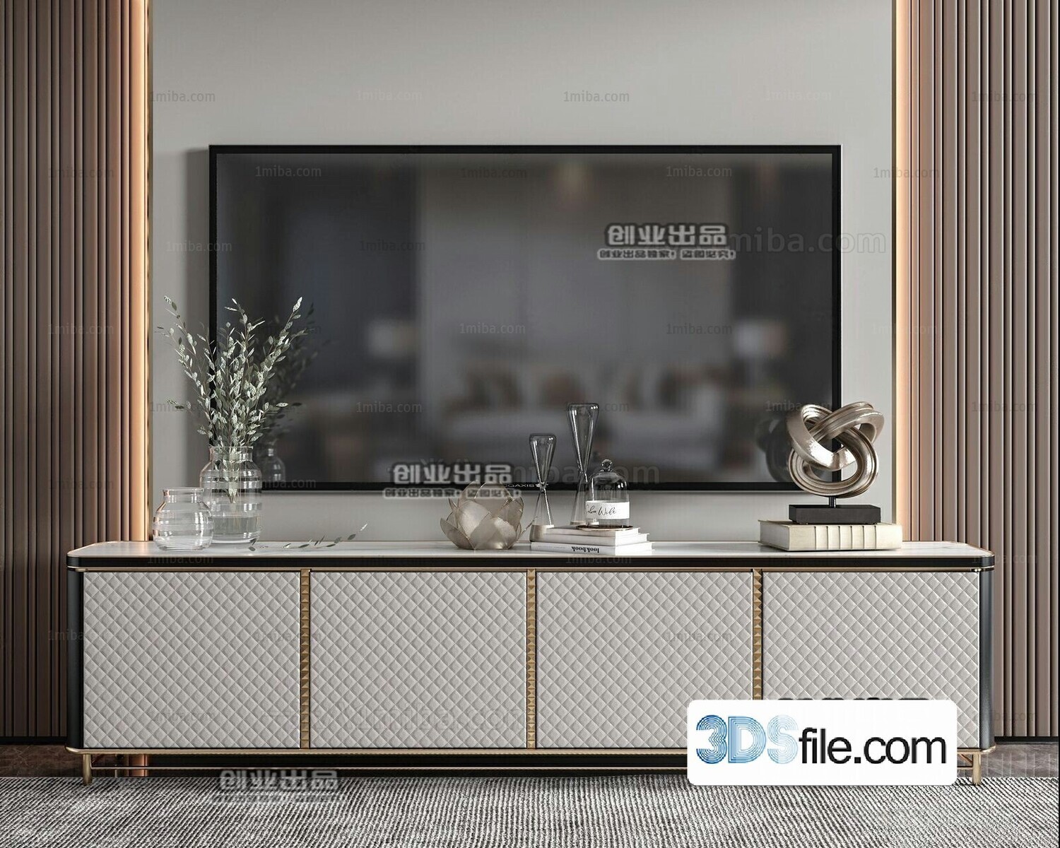 91 TV Cabinet 3d Models Vol.11-Vray