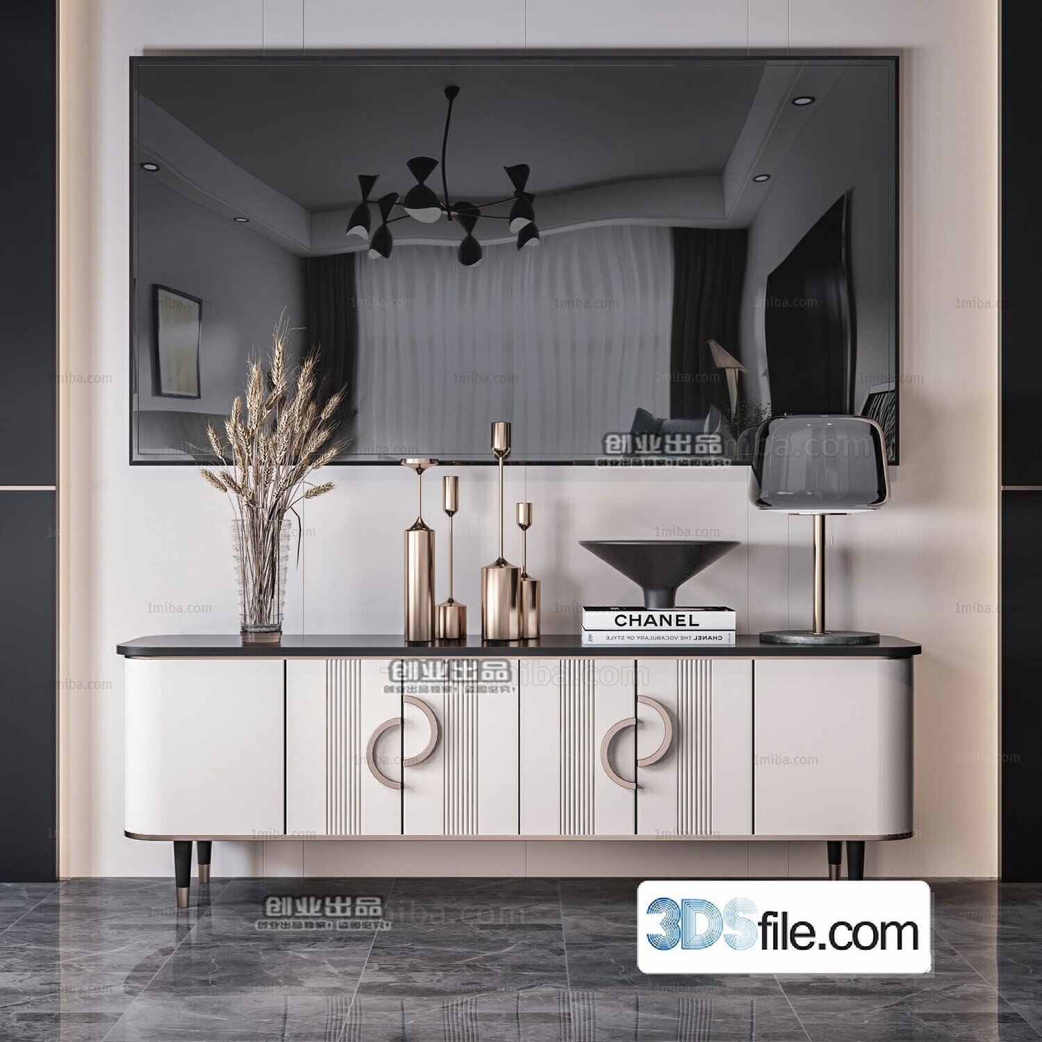 91 TV Cabinet 3d Models Vol.11-Vray