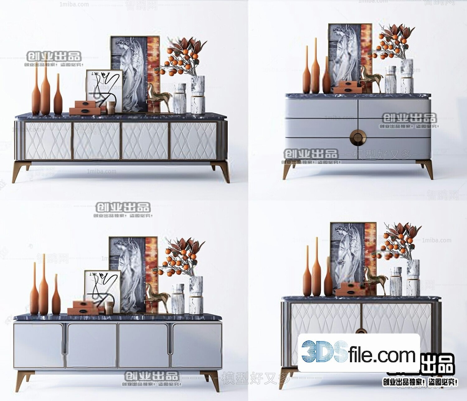 91 TV Cabinet 3d Models Vol.11-Vray
