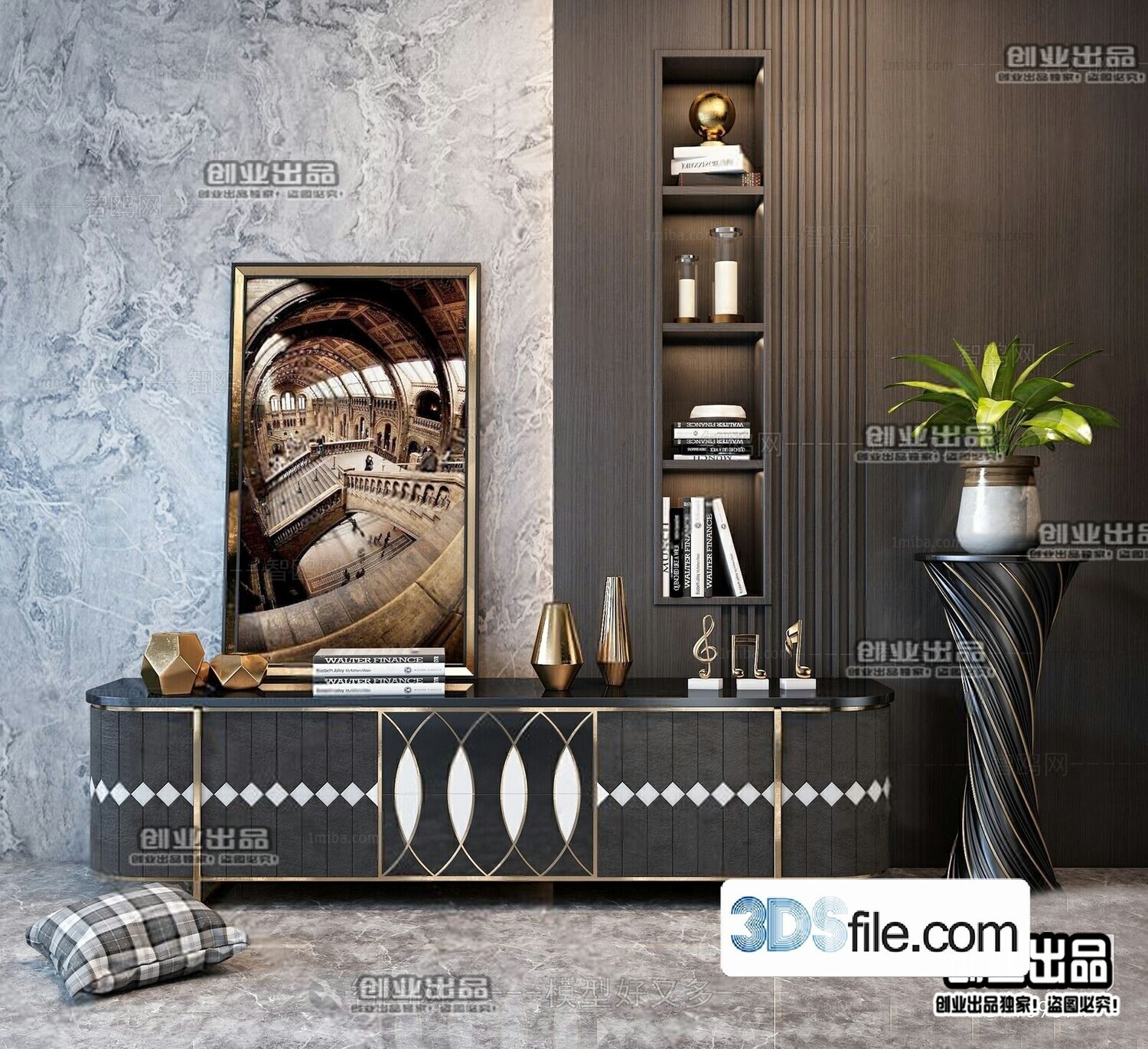 91 TV Cabinet 3d Models Vol.11-Vray