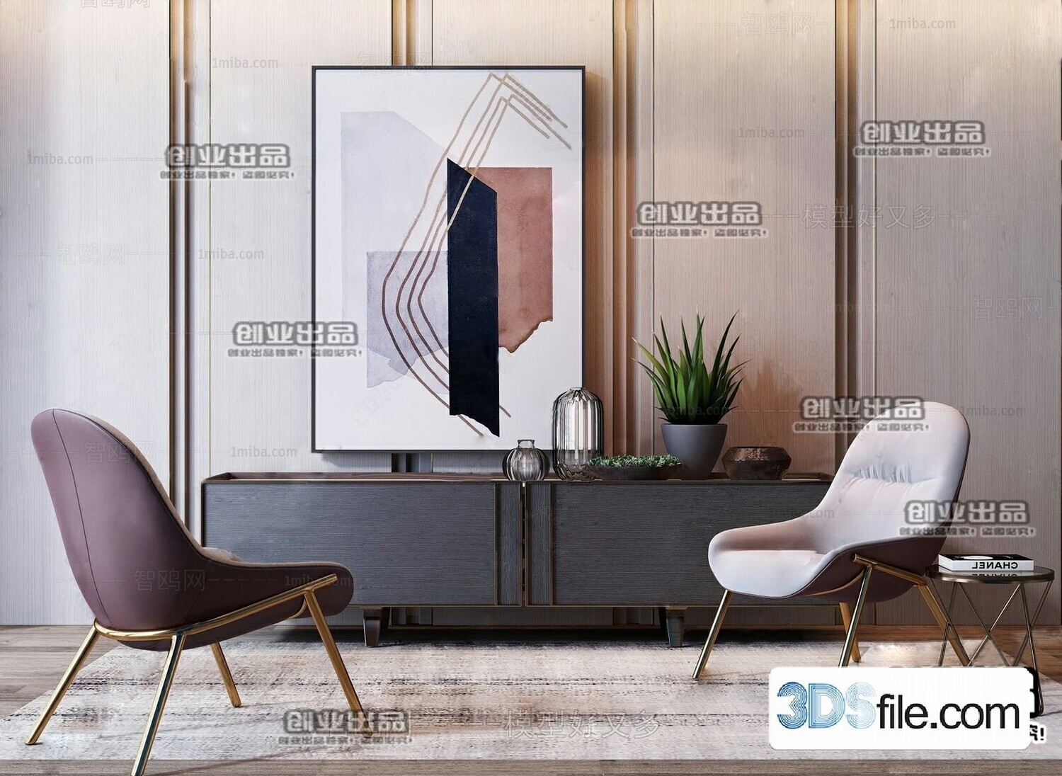 91 TV Cabinet 3d Models Vol.11-Vray
