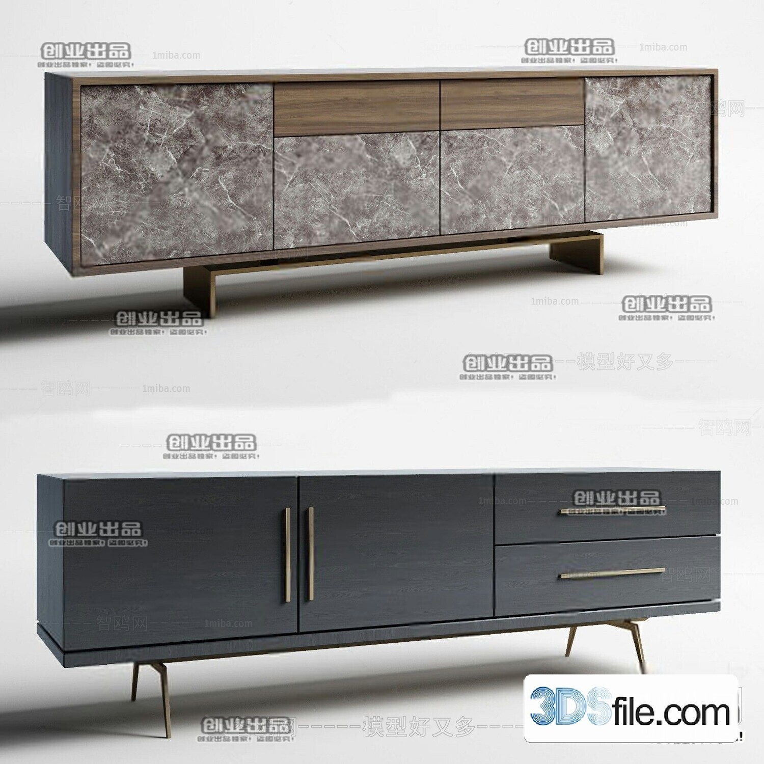 91 TV Cabinet 3d Models Vol.11-Vray