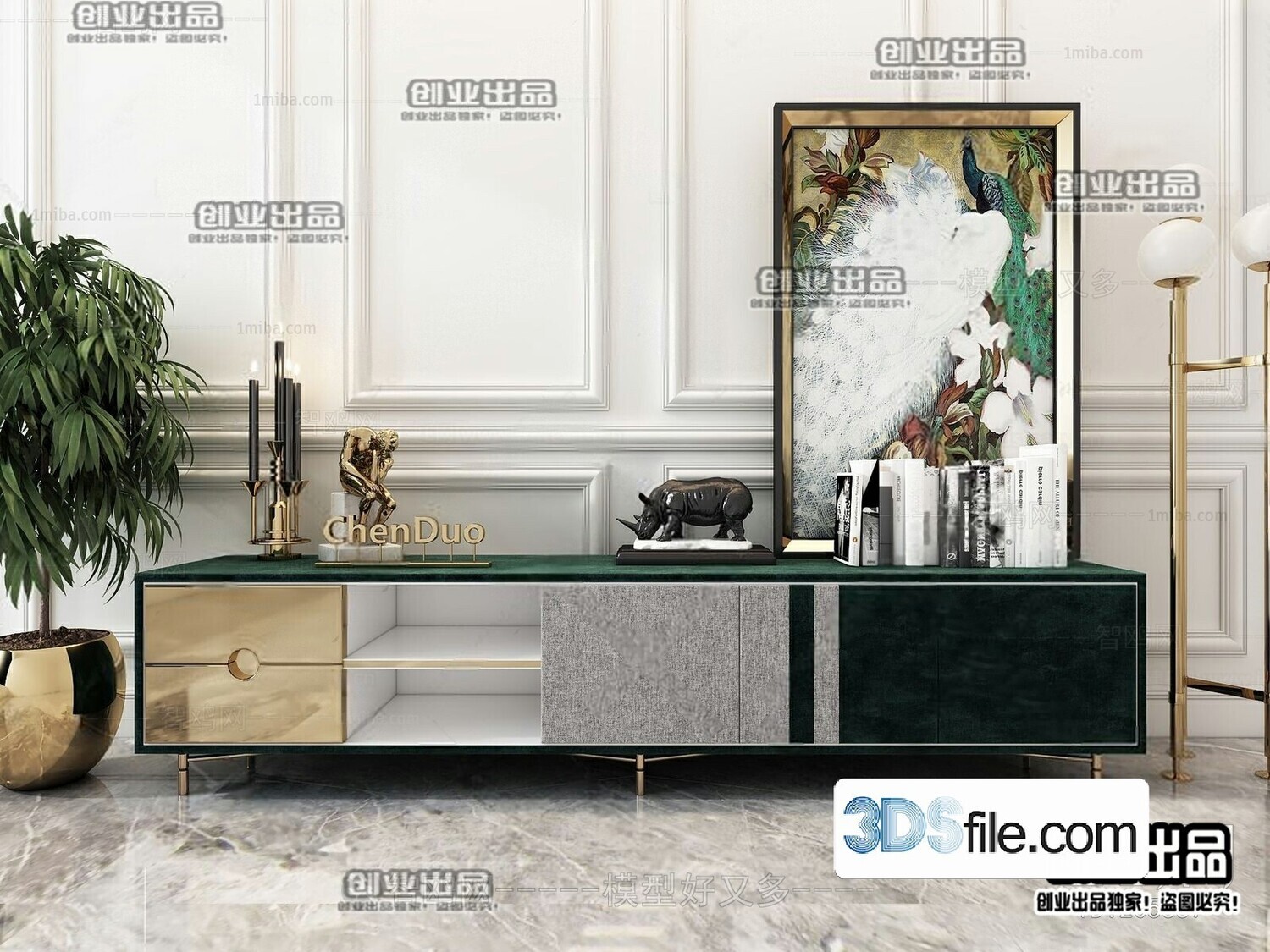 91 TV Cabinet 3d Models Vol.11-Vray