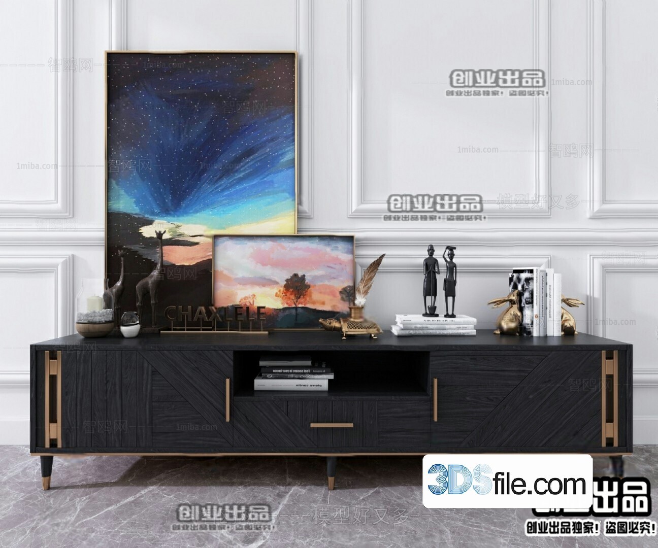 91 TV Cabinet 3d Models Vol.11-Vray