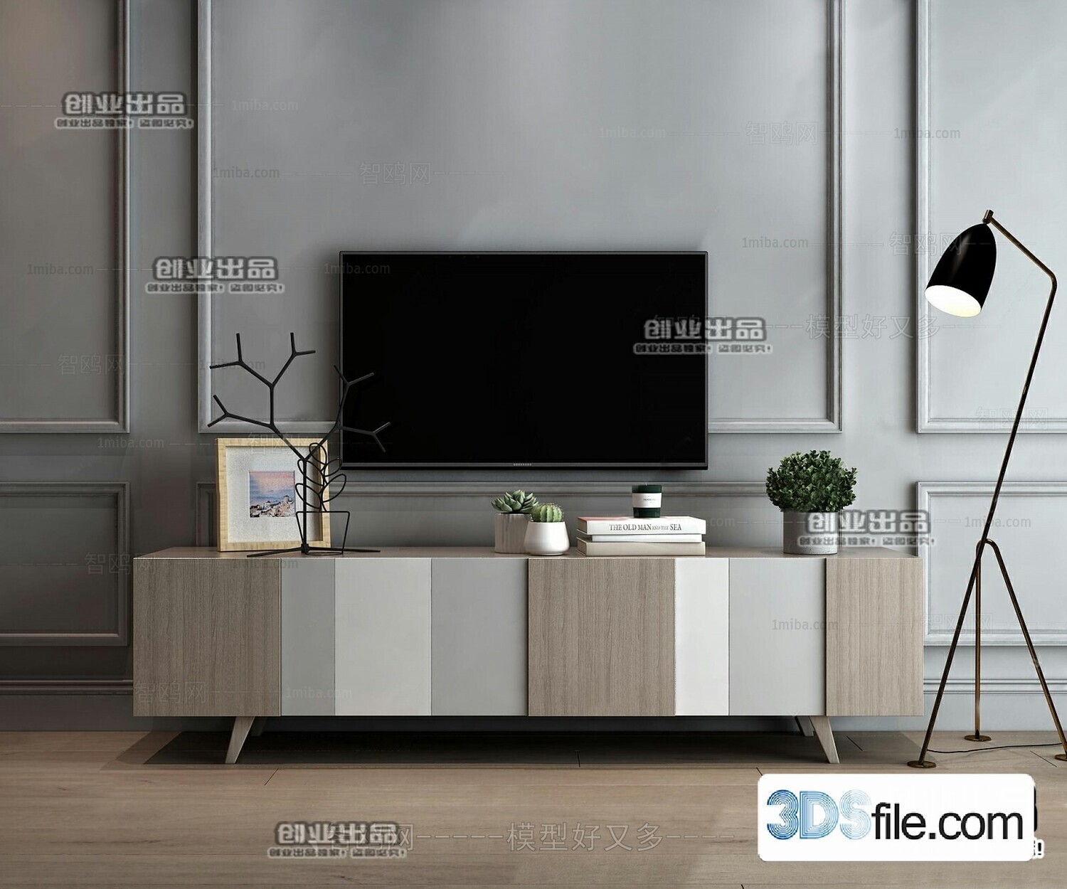 91 TV Cabinet 3d Models Vol.11-Vray