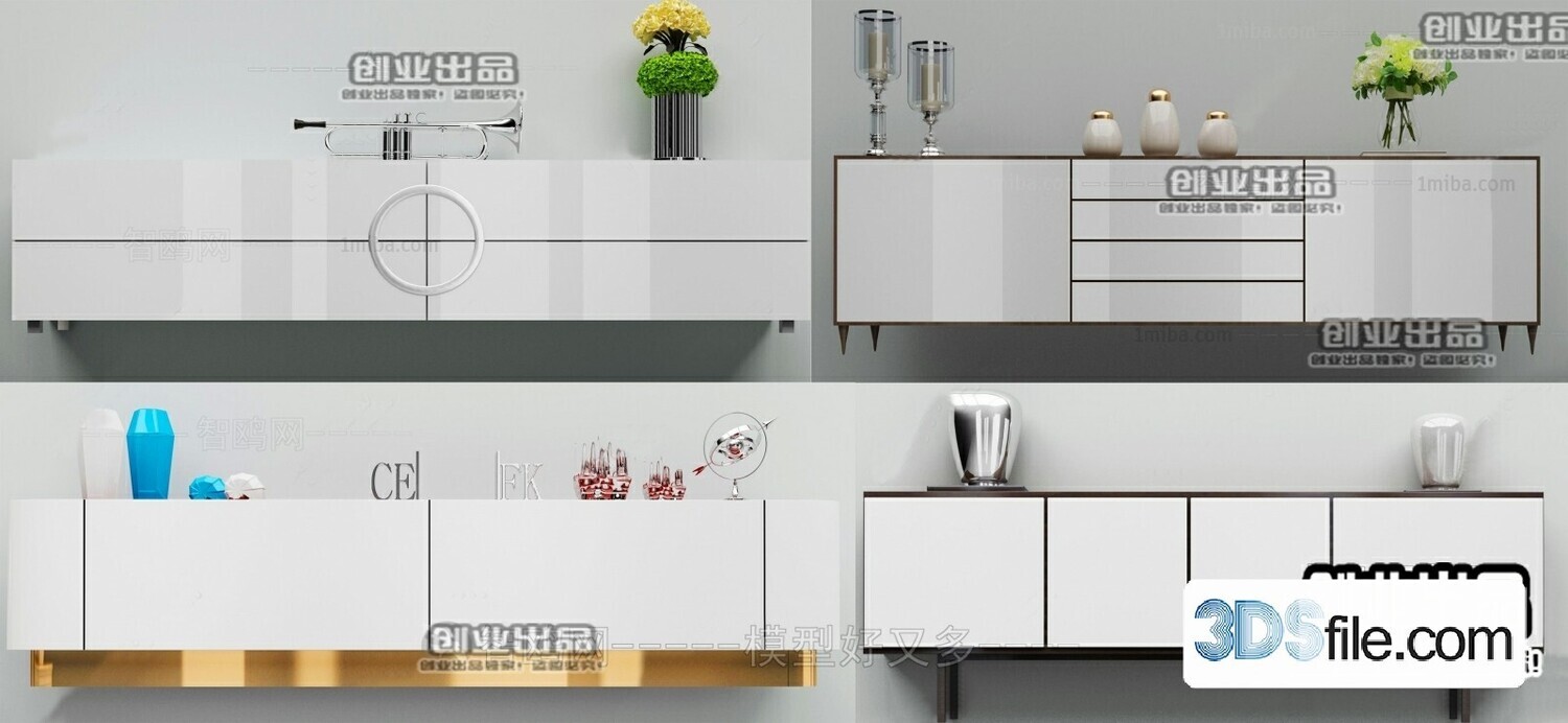 91 TV Cabinet 3d Models Vol.11-Vray