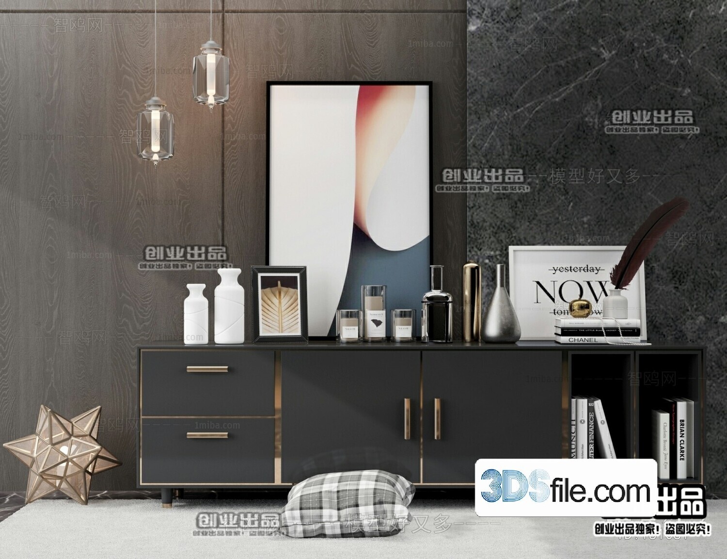 91 TV Cabinet 3d Models Vol.11-Vray