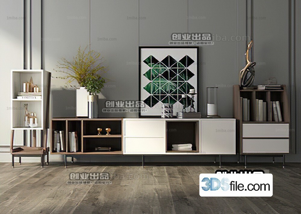 91 TV Cabinet 3d Models Vol.11-Vray