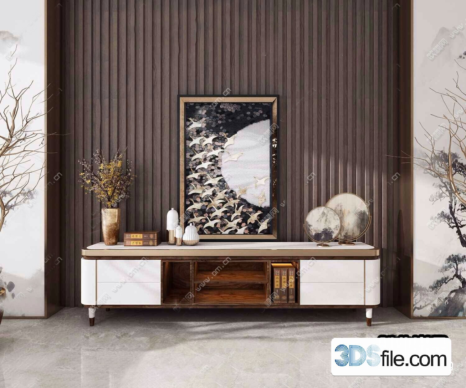 91 TV Cabinet 3d Models Vol.11-Vray