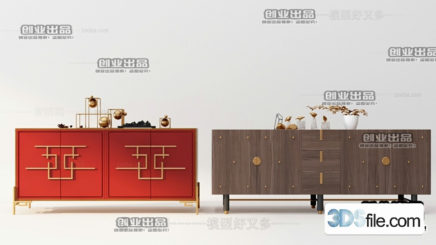 91 TV Cabinet 3d Models Vol.11-Vray