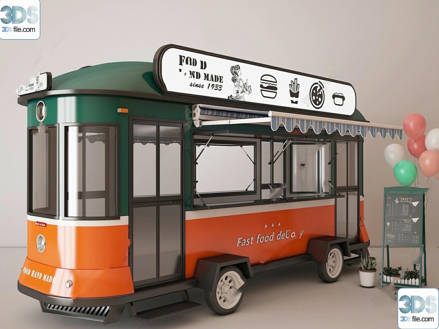 30 Fast Food Car 3d Models Vol.01