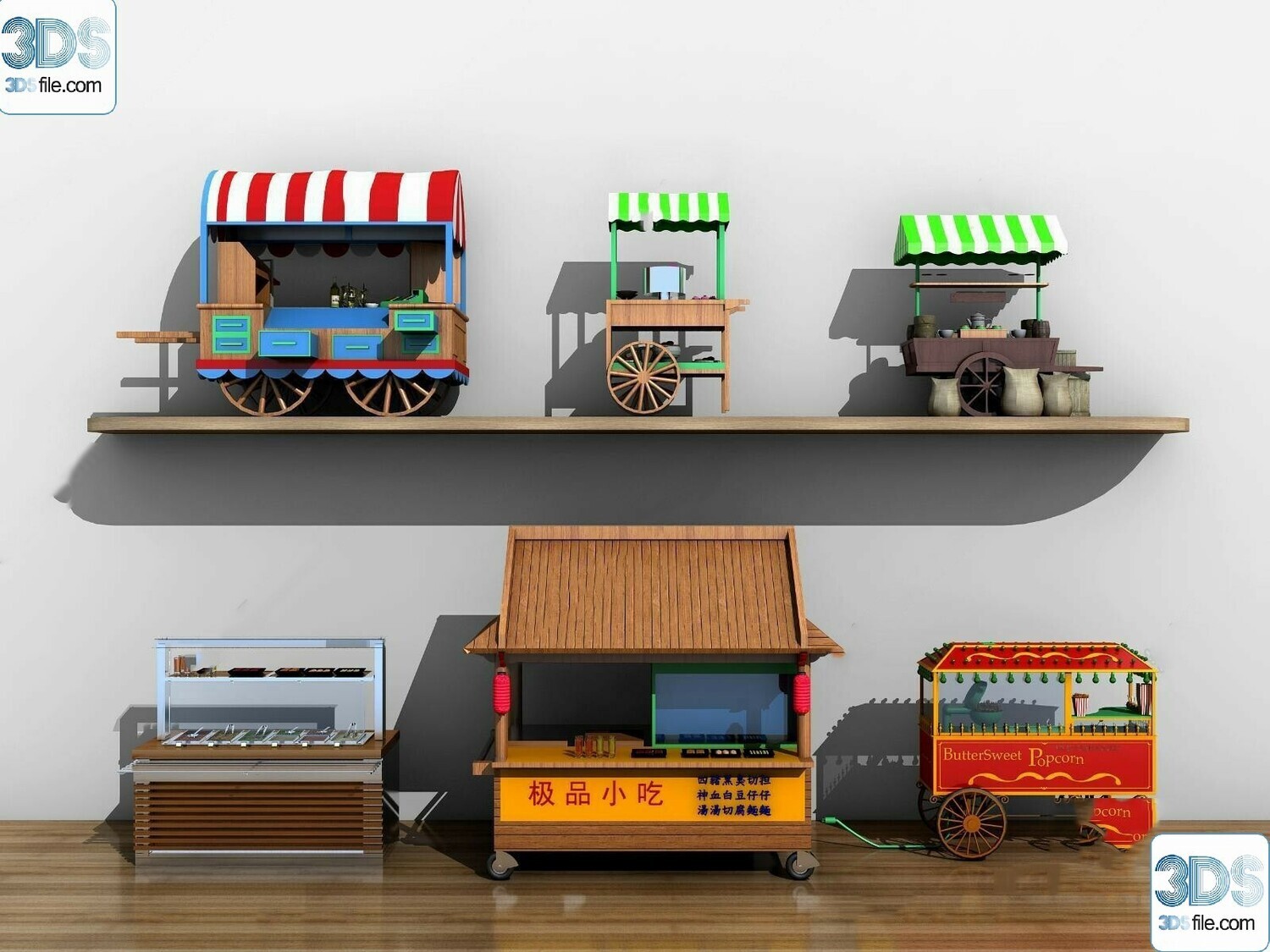 30 Fast Food Car 3d Models Vol.01
