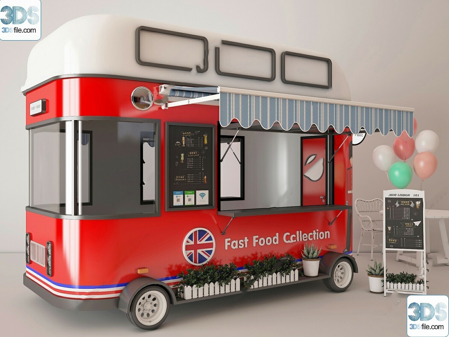 30 Fast Food Car 3d Models Vol.01