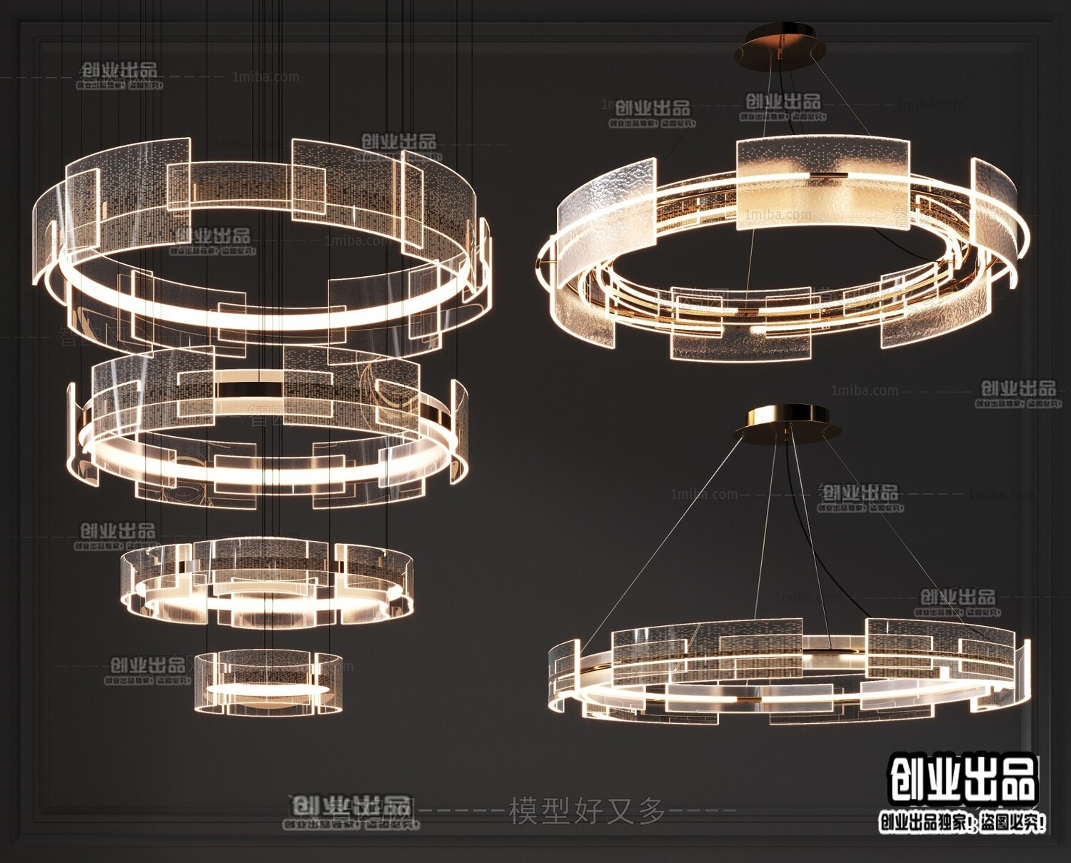 41 Celling lamp 3d models Vol.06