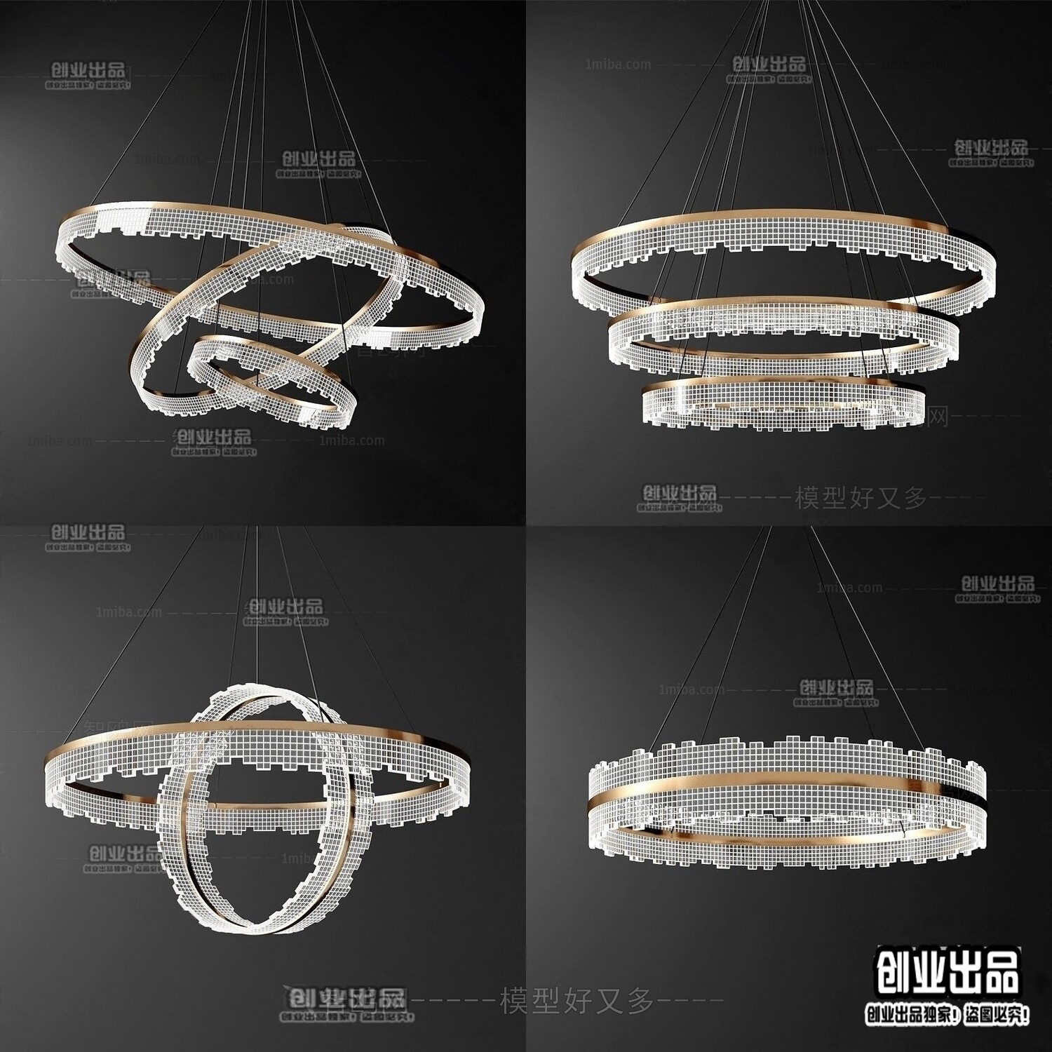 41 Celling lamp 3d models Vol.06