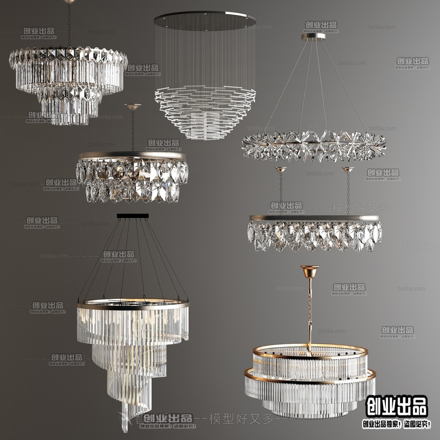 41 Celling lamp 3d models Vol.06