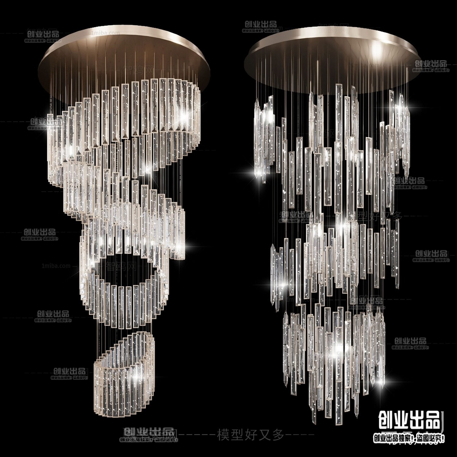 41 Celling lamp 3d models Vol.06