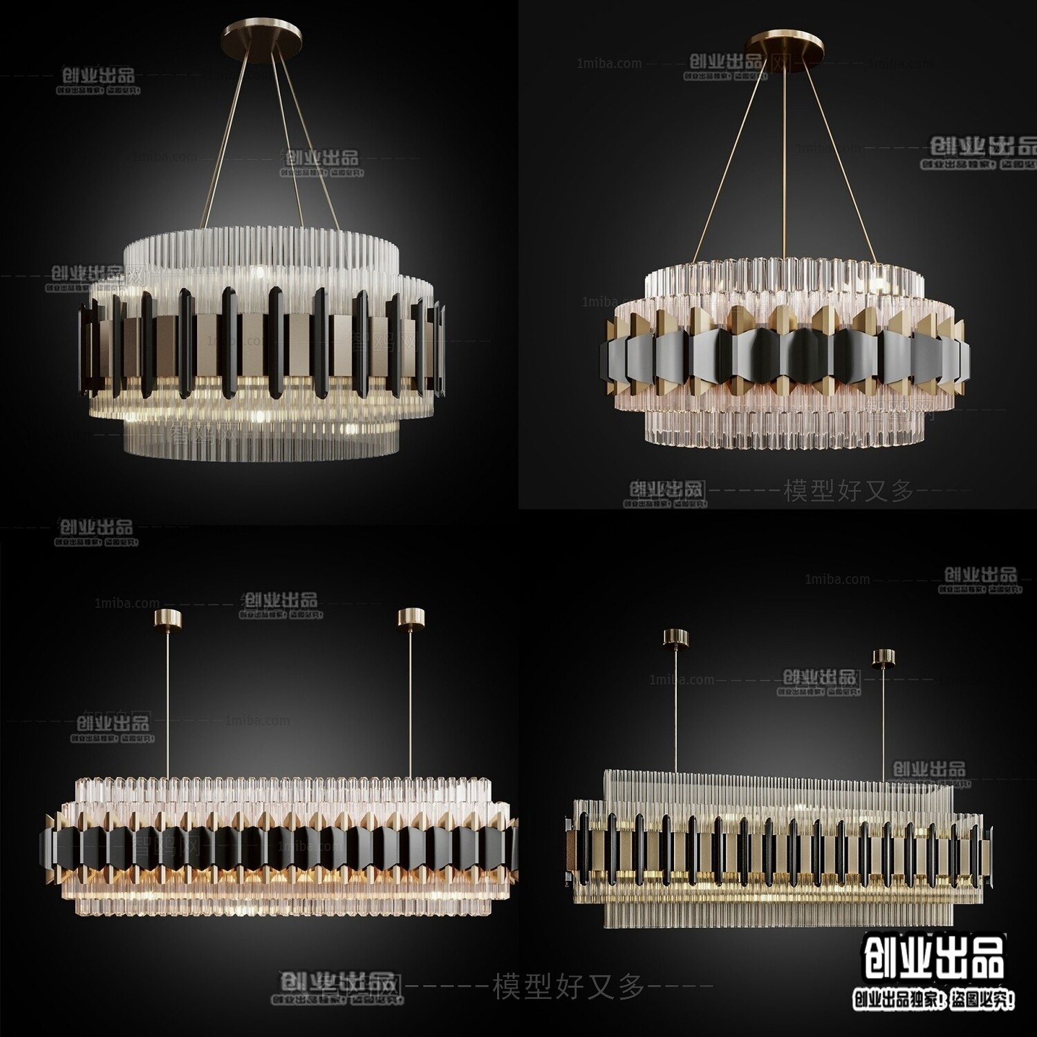 41 Celling lamp 3d models Vol.06