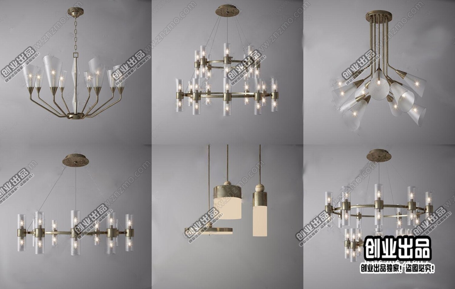 41 Celling lamp 3d models Vol.06