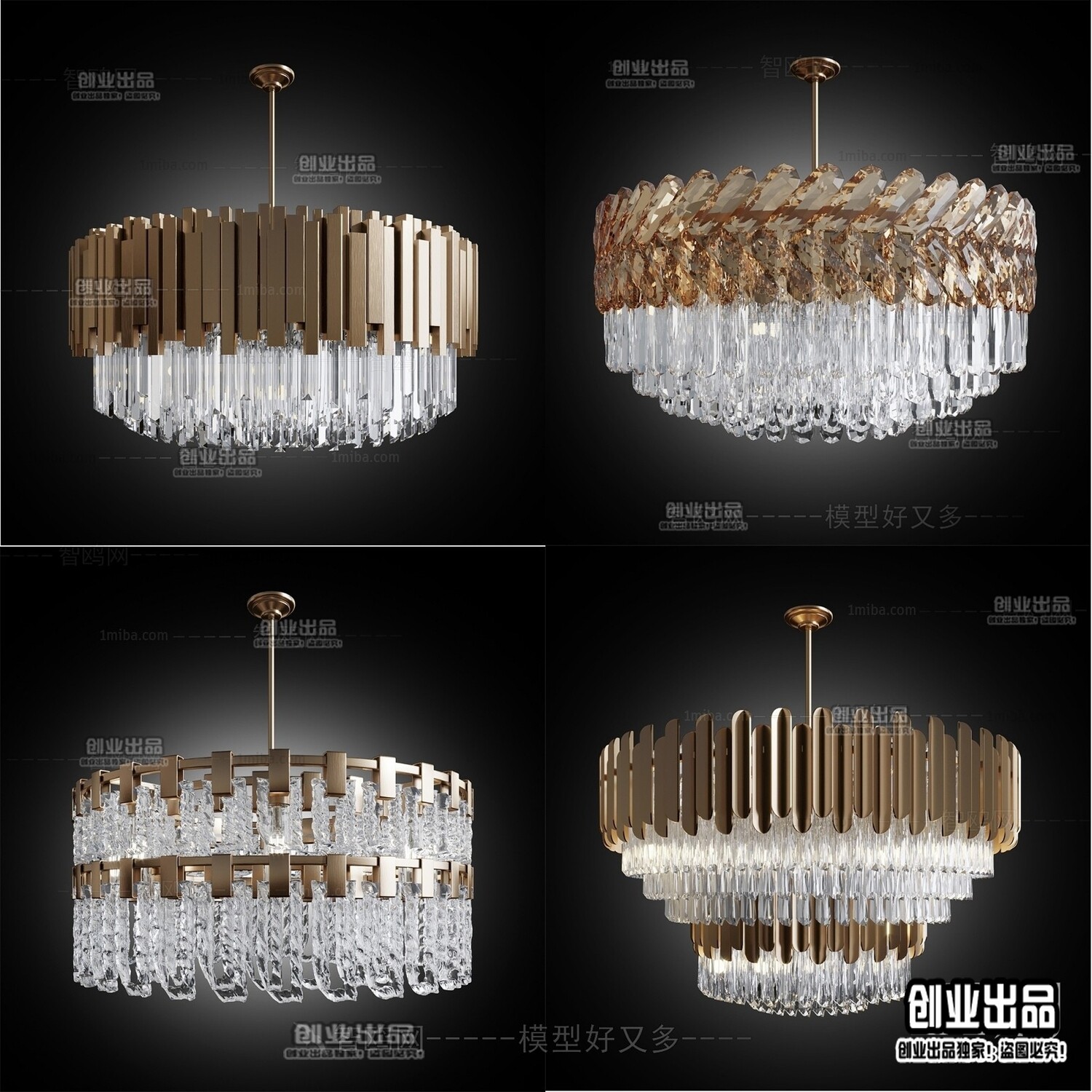 41 Celling lamp 3d models Vol.06