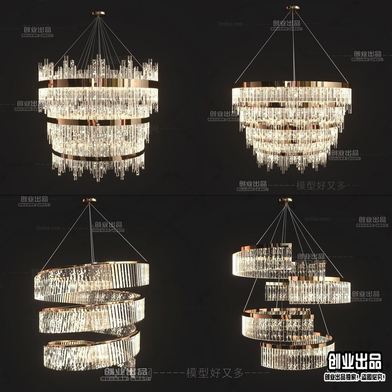 41 Celling lamp 3d models Vol.06